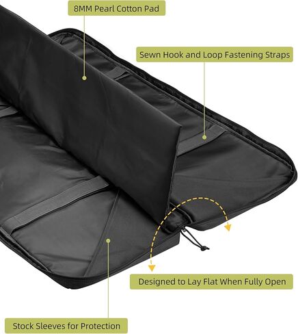 حقيبة بندقية ناعمة مقاس 36 بوصة و42 بوصة و48 بوصة، وحقيبة بندقية مزدوجة وحقيبة ظهر للبندقية مع حزام ظهر وسحاب قابل للقفل للرماية في الهواء الطلق والصيد وتخزين الأسلحة النارية ونقلها in Kuwait