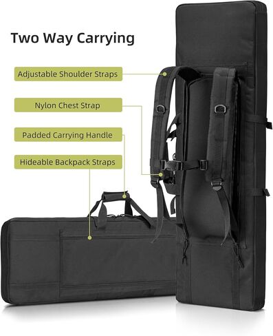 حقيبة بندقية ناعمة مقاس 36 بوصة و42 بوصة و48 بوصة، وحقيبة بندقية مزدوجة وحقيبة ظهر للبندقية مع حزام ظهر وسحاب قابل للقفل للرماية في الهواء الطلق والصيد وتخزين الأسلحة النارية ونقلها in Kuwait