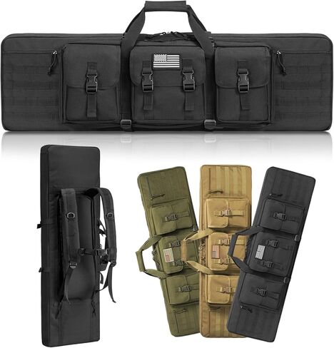 حقيبة بندقية ناعمة مقاس 36 بوصة و42 بوصة و48 بوصة، وحقيبة بندقية مزدوجة وحقيبة ظهر للبندقية مع حزام ظهر وسحاب قابل للقفل للرماية في الهواء الطلق والصيد وتخزين الأسلحة النارية ونقلها in Kuwait