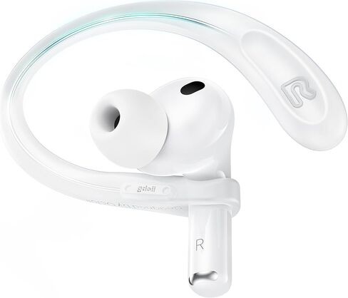 Gcioii Memory Titanium Alloy Ear Hooks for AirPods Pro 3 (2025) /Pro 2/Pro 1, for Airpods 4/3, Anti-Slip Sport Accessories [Added Anti-Lost Lanyard] Comfortable Secure Fit, White in Saudi Arabia