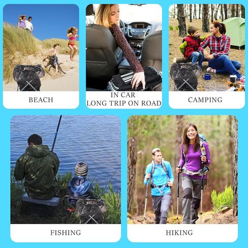 Portable Toilet for Camping Small Foldable Toilet Kit Including Liquid Absorption Powder and Trash Bags Etc for Hiking RV Travel Fishing Beach Outdoor Use 9 x 9.5 x 13 Inches in Saudi Arabia