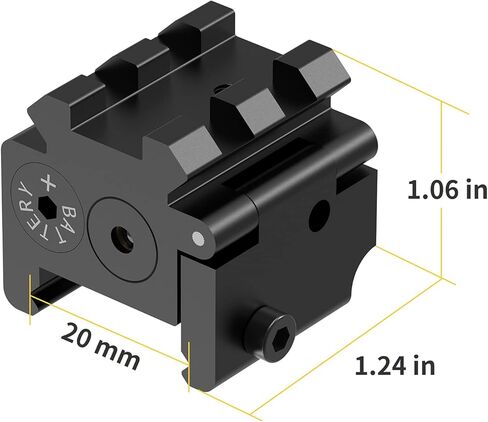 Feyachi PL-19 جهاز رؤية ليزر أحمر/أخضر يعمل على ترقية جهاز ليزر Airsoft Gun ليزر أحمر مدمج منخفض المستوى مع حاجز Picatinny/Weaver لبندقية مسدس مسدس in Kuwait