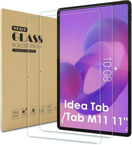 واقي شاشة WD&CD مكون من قطعتين متوافق مع Lenovo Idea Tab 11" 2025، جراب زجاجي مقسى صديق للبيئة لجهاز Idea Tab 11" / M11 【مضاد للخدش 】 【مضاد للفقاعات 】 【عالية الوضوح】 in Saudi Arabia