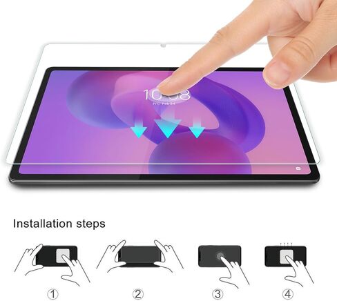 واقي شاشة WD&CD مكون من قطعتين متوافق مع Lenovo Idea Tab 11" 2025، جراب زجاجي مقسى صديق للبيئة لجهاز Idea Tab 11" / M11 【مضاد للخدش 】 【مضاد للفقاعات 】 【عالية الوضوح】 in Saudi Arabia