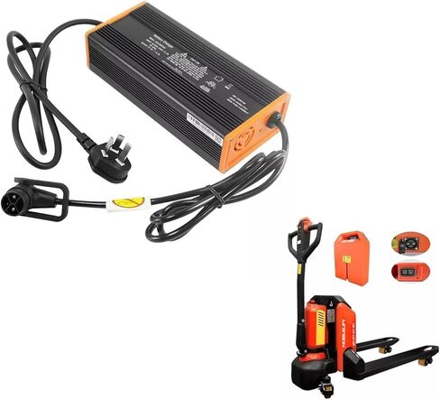 شاحن بطارية ليثيوم 24 فولت 8A متوافق مع مقبس البليت الكهربائي NOBLIFT Edge PTE15N جديد in Kuwait