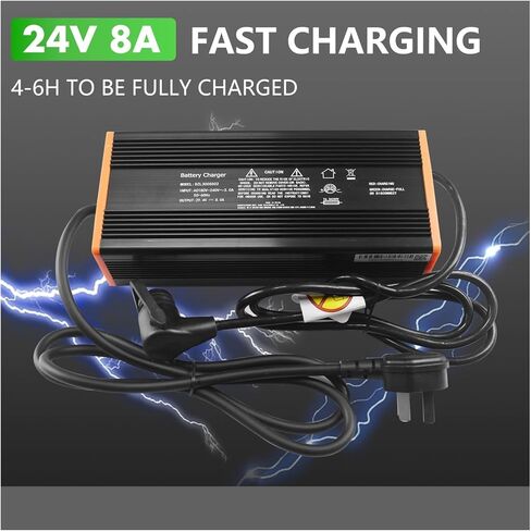 شاحن بطارية ليثيوم 24 فولت 8A متوافق مع مقبس البليت الكهربائي NOBLIFT Edge PTE15N جديد in Kuwait