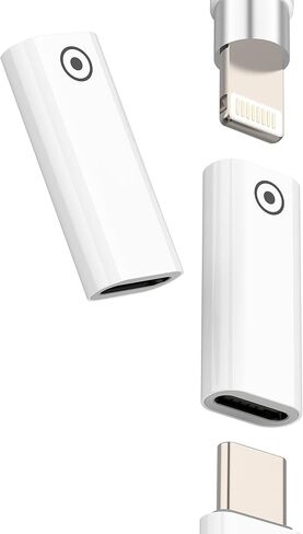 Lightning Female to USB C Female Connector for Pencil Charging Converter(2 Pack) for iPad 1st Gen Generation Adapter Type C Cable Plug Accessories Pen Charger Adaptor for Apple MFI Certified in Saudi Arabia