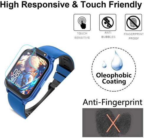 for Monowul Kids Smart Watch P70 Screen Protector 1.85" [5 Pack] HD Clear Soft PET Film [Case Friendly][Anti-Scratch][Bubble Free] Compatible for Tixpc CIRPOS Monowul Sootingot Smartwatch P70 in Saudi Arabia