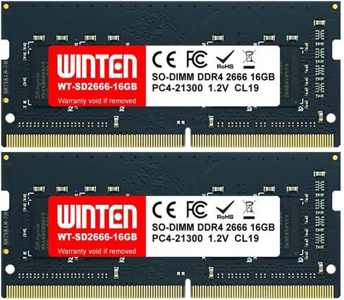 DDR4-2666 32GB (2 x 16GB) 260-Pin CL19 1.2V SODIMM SDRAM Internal Memory/Expansion Module for Laptop PCs WT-SD2666-D32GB in Saudi Arabia