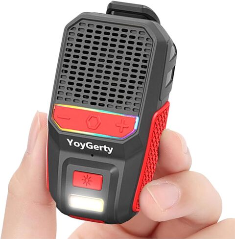 2026 ترقية مكبر صوت بلوتوث 5.4 يمكن ارتداؤه، مشبك مقاوم للماء IPX6 على مكبرات الصوت اللاسلكية، مكبر صوت محمول مع أضواء RGB وفلاش، ميكروفون مدمج، وقت تشغيل 15 ساعة لركوب الدراجات/المنزل/الحفلة/الشاطئ/الخارج (أحمر) in Kuwait