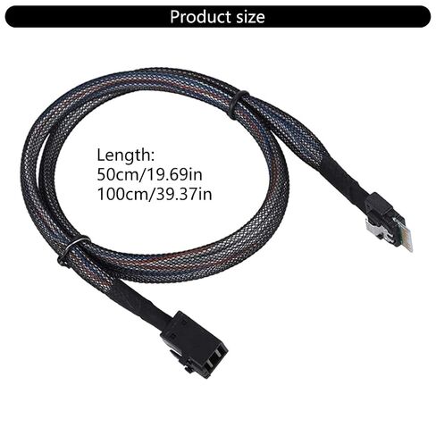 كابل PCIE4.0 MiniSAS SFF8643 36PIN إلى SlimlineSAS SFF8654 4i 38P 0.5/1 متر in Kuwait