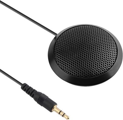 Conference Microphone 3.5mm Desktop Computer Mic for Computer Desktop and Laptop 360° Omnidirectional Condenser Mic for Online Meeting/Class, Skype, Recording, Chatting, Gaming in Saudi Arabia