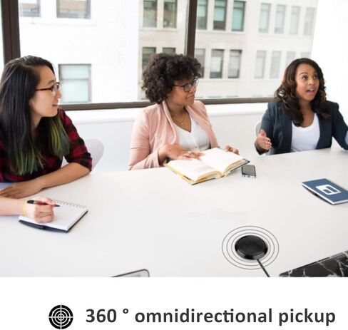 Conference Microphone 3.5mm Desktop Computer Mic for Computer Desktop and Laptop 360° Omnidirectional Condenser Mic for Online Meeting/Class, Skype, Recording, Chatting, Gaming in Saudi Arabia