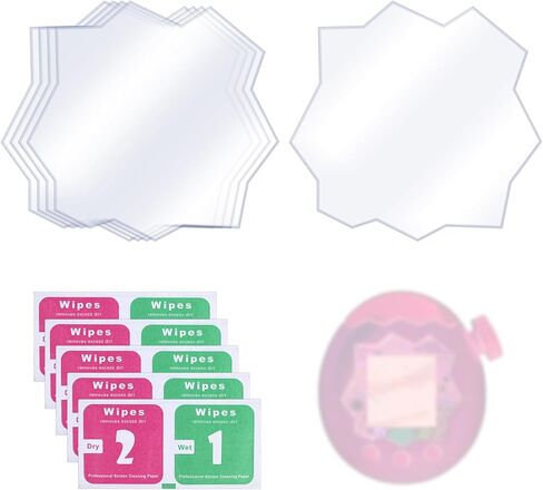 5pcs Screen Protector, PET Hard Screen Protector Cover with Dry/Wet Glasses Cleaning Wipes Anti-Scratch Anti-Bubble Clear Protective Film Full Coverage PET Clear Film Accessories for Game Console in Saudi Arabia