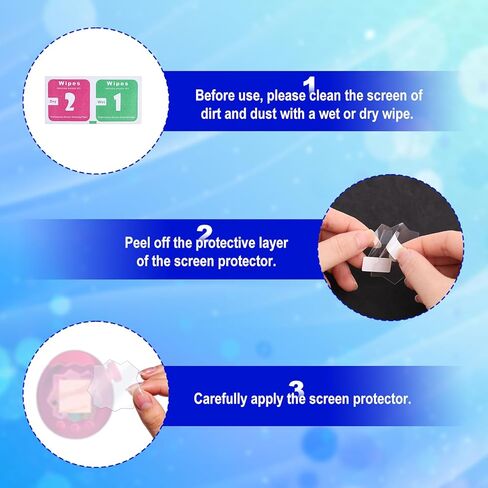 5pcs Screen Protector, PET Hard Screen Protector Cover with Dry/Wet Glasses Cleaning Wipes Anti-Scratch Anti-Bubble Clear Protective Film Full Coverage PET Clear Film Accessories for Game Console in Saudi Arabia