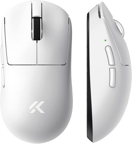 MCHOSE A7 V2 Ultra Wireless Gaming Mouse for Esports 59 g, PAW3950 TI, 42K DPI, TOPSPEED Dual 8K Polling Rate, 130 Hour Battery Life PC/Mac White in Kuwait