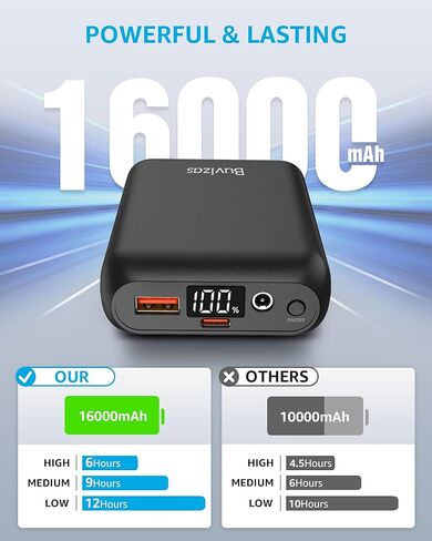 حزمة بطارية سترة ساخنة 16000 مللي أمبير في الساعة 7.4 فولت/5 فولت متوافقة مع ORORO، حزمة بطارية 7.4 فولت لسترة ساخنة مع كابلين محول، بنك طاقة سترة قابلة لإعادة الشحن 5 فولت لـ MNZZ، لـ Waitcoss، لـ Weamest in Kuwait