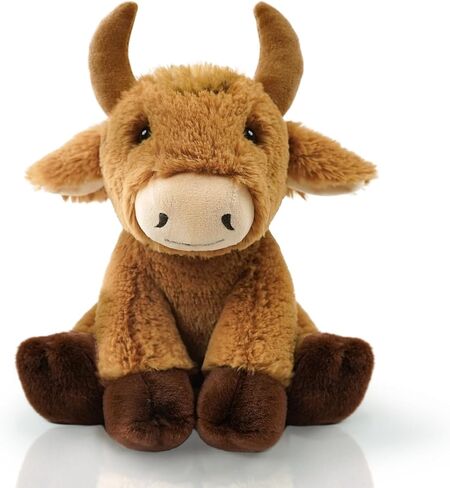 Bull Stuffed Animal Toys, 8.5 Inch Soft and Cuddly Bull Plush Animals Toy, Cute and Realistic Stuffed Animals Gifts for Boys and Girls Soft Toy for Kids in Saudi Arabia