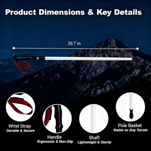 The New LED Illuminated Hiking Poles launched in 2026 are Suitable for Night Hiking and All-Weather Exploration. Continuous 8-Hour Lighting, Suitable for Hiking, Camping in Saudi Arabia