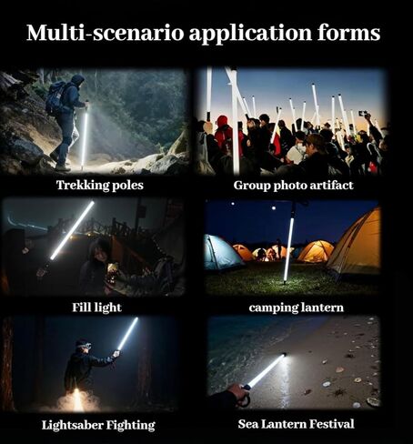 The New LED Illuminated Hiking Poles launched in 2026 are Suitable for Night Hiking and All-Weather Exploration. Continuous 8-Hour Lighting, Suitable for Hiking, Camping in Saudi Arabia