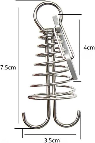 Alnicov 10PCS Round Deck Anchor Pegs,Tent Awning Anchor with D-Shaped carabiners for Camping Outdoor Timber Deck Plank Parts (Random Color) in Saudi Arabia