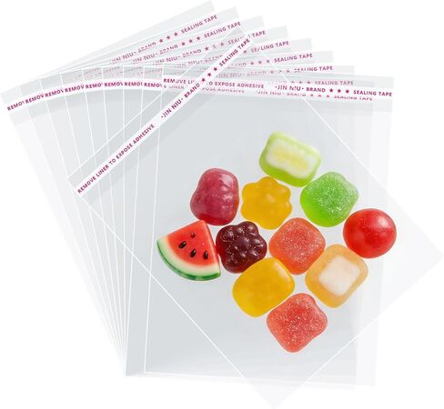 HIPOPBERRY Cookie Bags 200 Pcs 4×6 inches Cellophane Treat Bags for Packaging,Cookies,Gifts,Candy,Foods Clear Cellophane Bag and Plastic Self Adhesive Wrappers Candy Bag in Saudi Arabia