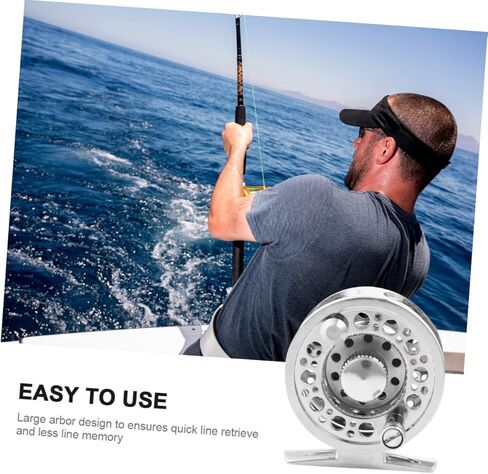 Toyvian Aluminum Alloy Fly Fishing Reel Large Arbor Design Interchangeable Left/Right Hand Sturdy Fishing Gear for Freshwater and Saltwater Angling in Saudi Arabia