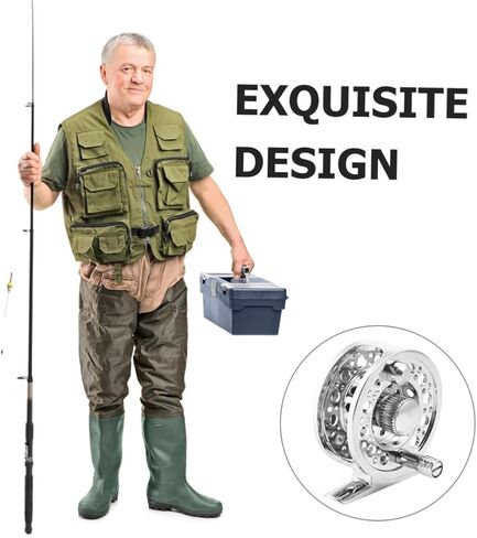 Toyvian Aluminum Alloy Fly Fishing Reel Large Arbor Design Interchangeable Left/Right Hand Sturdy Fishing Gear for Freshwater and Saltwater Angling in Saudi Arabia