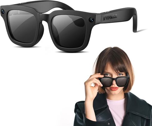 AI Smart Glasses for Cycling & Sports, 8MP Camera Glasses with Hands-Free Video Recording, Bluetooth Audio, Real-Time Translation, Waterproof, Outdoor Action Smart Glasses in Saudi Arabia