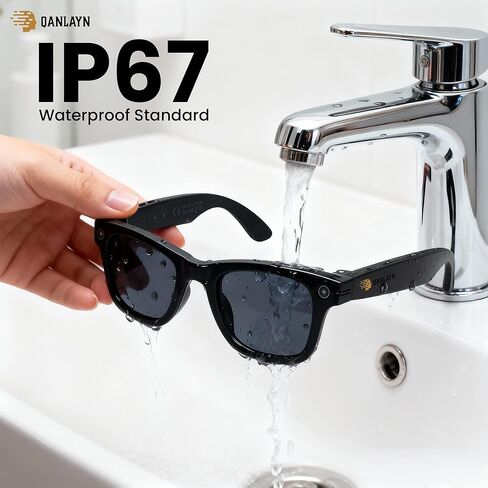 Smart Camera Glasses for Hands-Free Video & Travel Translation, 8MP HD POV Recording, AI Voice Control,Waterproof, photochromic Lenses in Saudi Arabia