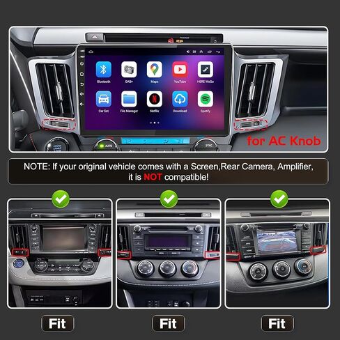 [4+64G] Android 13 Car Stereo with Wireless Apple Carplay & Android Auto for Toyota RAV4 2013-2018 10" Touchscreen Radio Upgrade with AHD Camera,GPS Navigation,SWC,WiFi,FM,Bluetooth in Kuwait