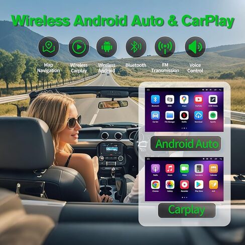 [4+64G] Android 13 Car Stereo with Wireless Apple Carplay & Android Auto for Toyota RAV4 2013-2018 10" Touchscreen Radio Upgrade with AHD Camera,GPS Navigation,SWC,WiFi,FM,Bluetooth in Kuwait