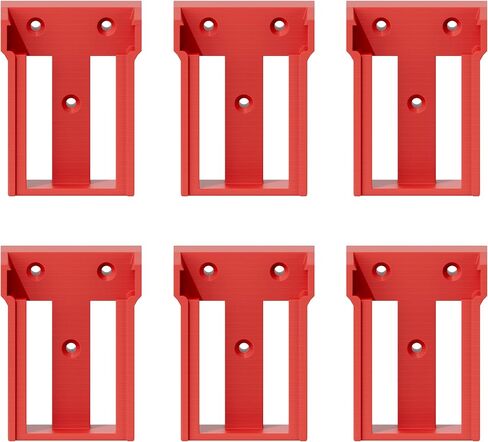 حامل بطارية SWER 6 عبوات M18، متوافق مع Milwaukee M18، حامل أدوات تخزين البطارية على الحائط، أحمر in Kuwait
