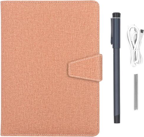 PUSOKEI Digital Smart Pen and Notebook Set, Realtime Paper to Digital Sync with OCR Text Conversion & AI Drawing, Bluetooth 5.0 for Students, Professionals, Offline Storage (Brown) in Saudi Arabia