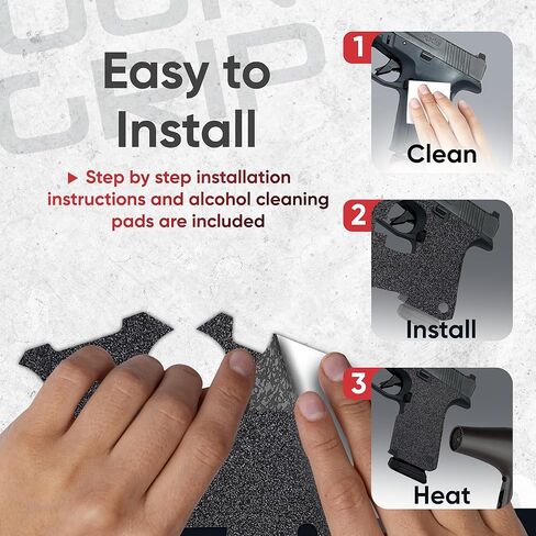Handleitgrips Gun Grip Wrap Tape, Non-Slip, Adhesive Style, Do It Yourself, Easy Installation, Accessories, Compatible with Ruger RXM Sandpaper in Saudi Arabia
