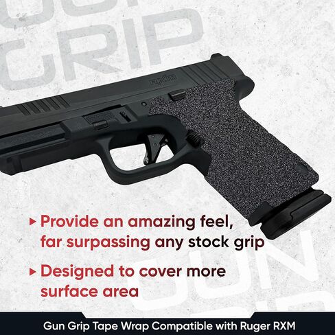 Handleitgrips Gun Grip Wrap Tape, Non-Slip, Adhesive Style, Do It Yourself, Easy Installation, Accessories, Compatible with Ruger RXM Sandpaper in Saudi Arabia