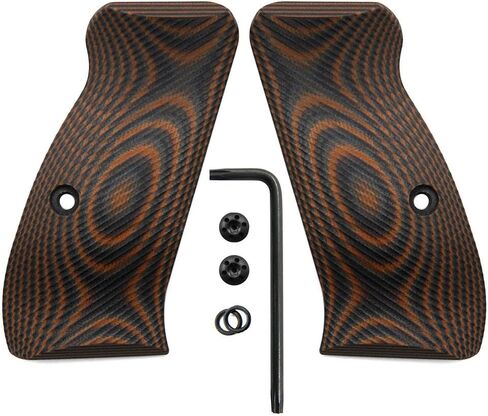 Cool Hand G10 Grips for CZ 75/85 Compact, CZ P-01, P100, C100, Tristar T100, CZ PCR, CZ 75 D, Black Gun Grips Screws Included, Palm Swell Back Style in Saudi Arabia