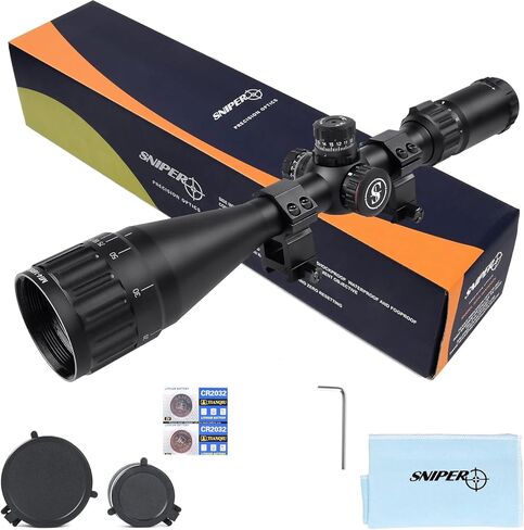 SNIPER Rifle Scope 4-16X50 AOL Hunting Rifle Scope/Red, Green Illuminated Mil Dot Reticle/Fully Multi-Coated Lens/Adjustable Objective (MT4-16x50AOL) in Saudi Arabia