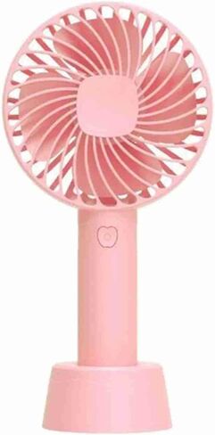 Pilipane 3 Regulable Wind Speed USB Rechargeable Portable Ergonomic Handle Fan for Home Camping Travel Peach , Handheld Fan , Mini Portable Fan for Indoor Outdoor in Saudi Arabia