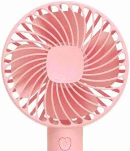 Pilipane 3 Regulable Wind Speed USB Rechargeable Portable Ergonomic Handle Fan for Home Camping Travel Peach , Handheld Fan , Mini Portable Fan for Indoor Outdoor in Saudi Arabia