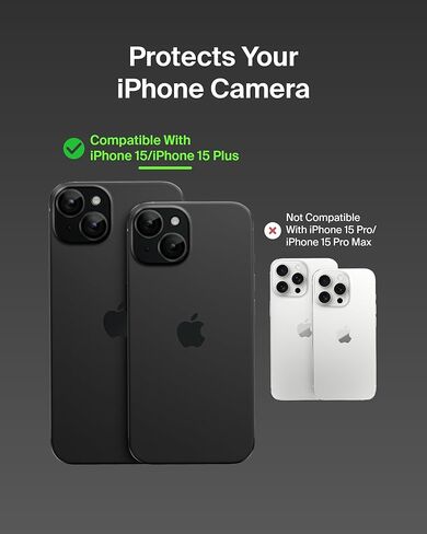 Belkin ScreenForce TemperedGlass Camera Lens Protector for Apple iPhone 15, 15 Plus - Case-Compatible Tempered Glass Lens Cover, Apple iPhone Accessories - 2-pack in Saudi Arabia