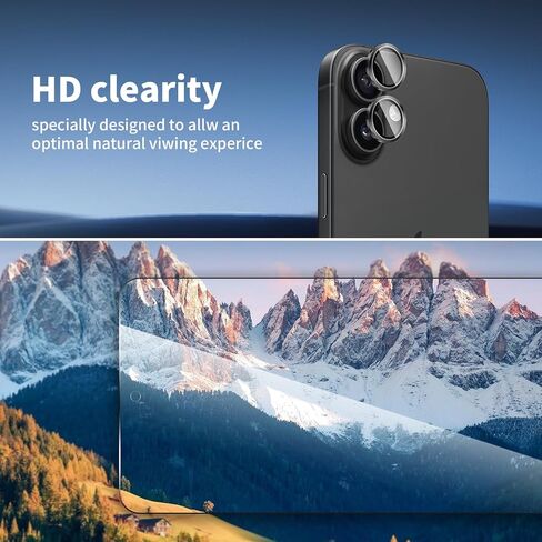 4 Pack Camera Lens Protector Compatible for iPhone 17, 9H Hardness Tempered Glass Film，Night Shooting Mode,Scratch-Resistant，Anti-fingerprint in Saudi Arabia