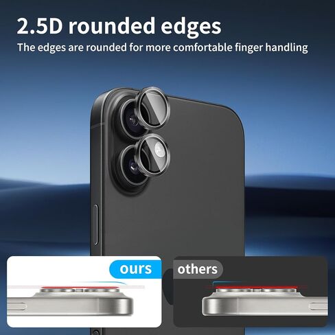 4 Pack Camera Lens Protector Compatible for iPhone 17, 9H Hardness Tempered Glass Film，Night Shooting Mode,Scratch-Resistant，Anti-fingerprint in Saudi Arabia