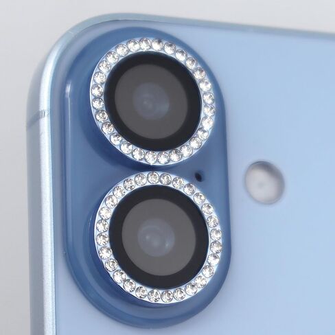 واقي عدسة الكاميرا لهاتف iPhone 17 من سبائك الألومنيوم بحلقة معدنية من الزجاج المقسى وملحقات غطاء العدسة (أزرق فاتح، لهاتف iPhone 17) in Kuwait