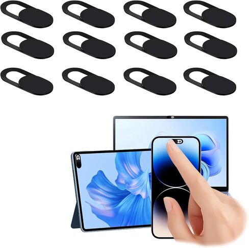 Privacy Cover Slider Stickers for Laptop Tablet Phone Front Area Adhesive Tabs for Office Study Meeting Device Use 1.0 x 0.4 Inch(black,5 PCS) in Saudi Arabia