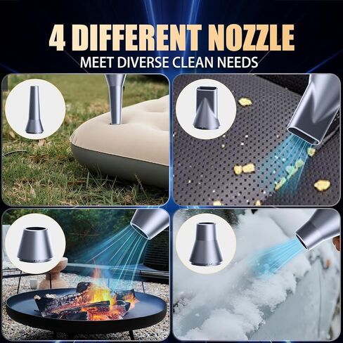 منفضة هواء قابلة لإعادة الشحن، منفضة هواء مضغوطة 120000 دورة في الدقيقة مع إضاءة LED، منفاخ صغير لاسلكي 4 تروس قابل للتعديل، منفضة هواء كهربائية 180 جيجا ضغط الرياح للوحة المفاتيح والكمبيوتر الشخصي للسيارة في الهواء الطلق in Kuwait