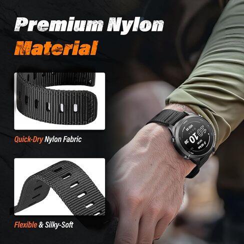 Rugged Nylon Watch Bands Compatible with Garmin Vivoactive 3/5/6, 20mm Quick Release Watch Band for Garmin Forerunner 165/245/55 in Saudi Arabia