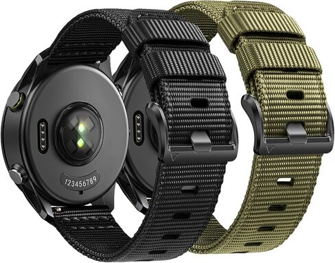 Rugged Nylon Watch Bands Compatible with Garmin Vivoactive 3/5/6, 20mm Quick Release Watch Band for Garmin Forerunner 165/245/55 in Saudi Arabia