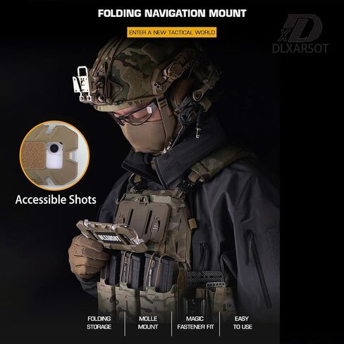 معدات Airsoft التكتيكية، حامل هاتف سترة MOLLE، حامل ملاحة عالمي للوحة الهاتف على الصدر لحجم الشاشة 4.7 بوصة - 6.7 بوصة in Kuwait