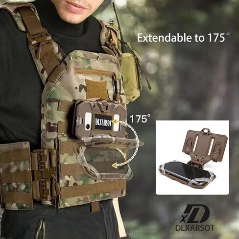 معدات Airsoft التكتيكية، حامل هاتف سترة MOLLE، حامل ملاحة عالمي للوحة الهاتف على الصدر لحجم الشاشة 4.7 بوصة - 6.7 بوصة in Kuwait